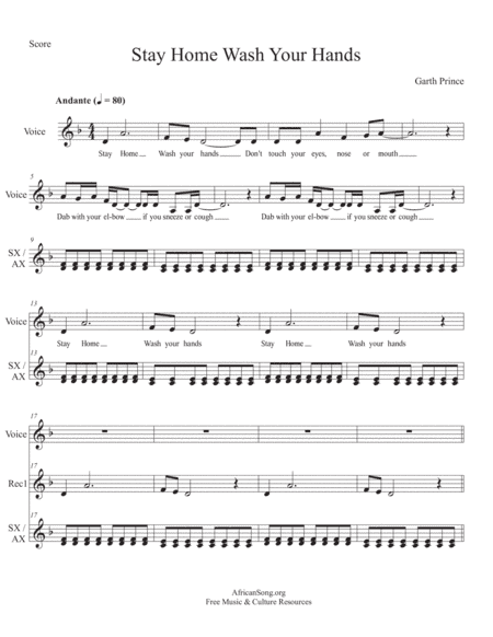Stay Home Wash Your Hands - Orff Arrangement