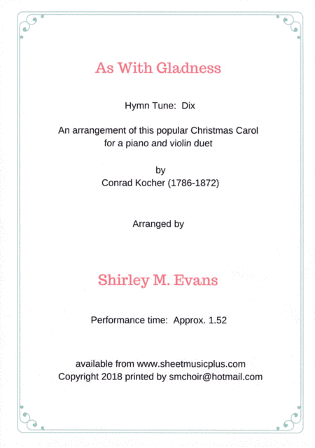 As With Gladness (arr. Shirley M. Evans)
