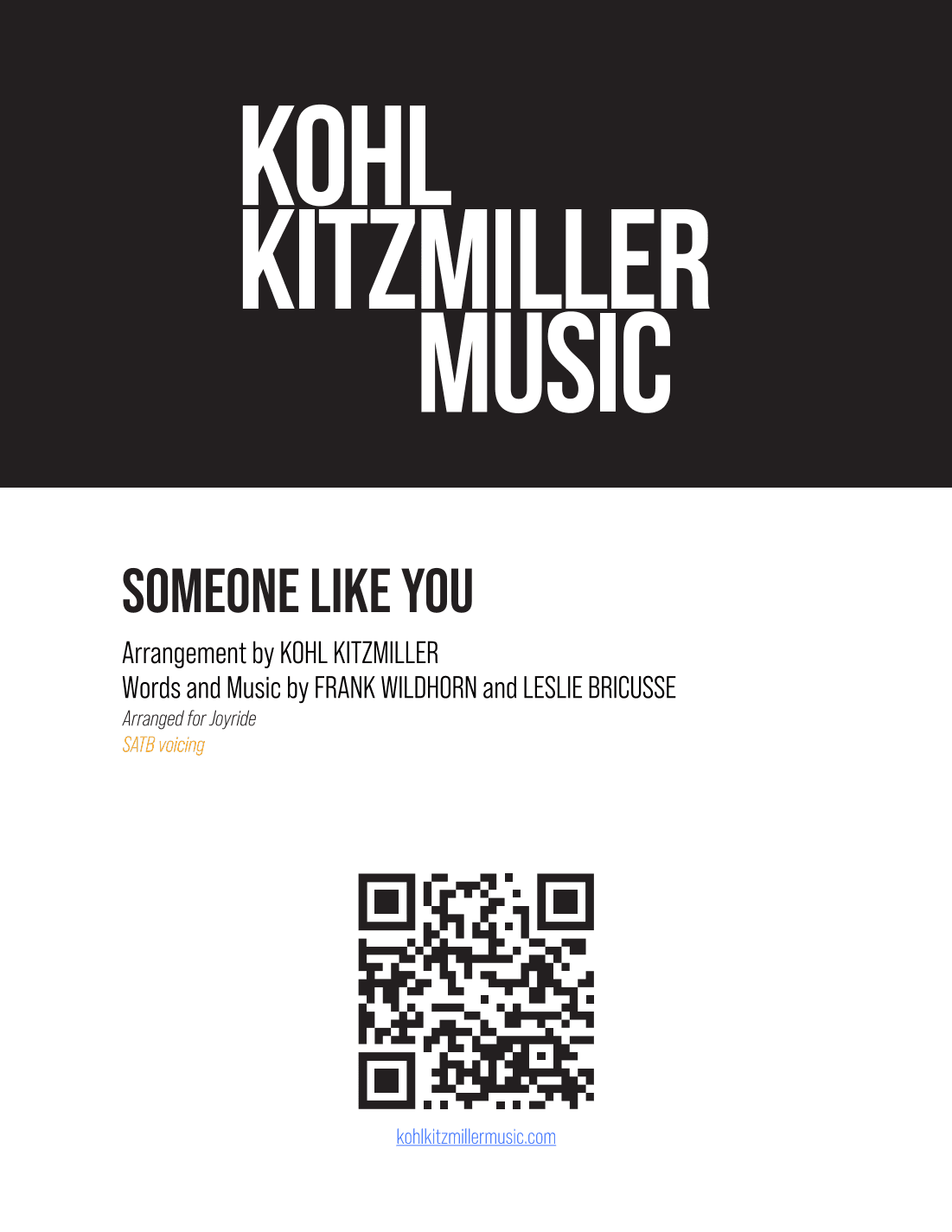 Someone Like You (arr. Kohl Kitzmiller)