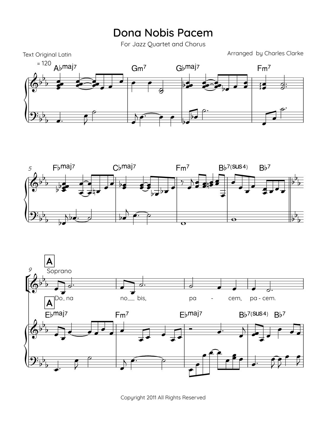 Dona Nobis Pacem (arr. Charles M Clarke)