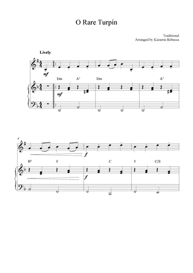 O Rare Turpin (arr. Kaiserin Rebecca)