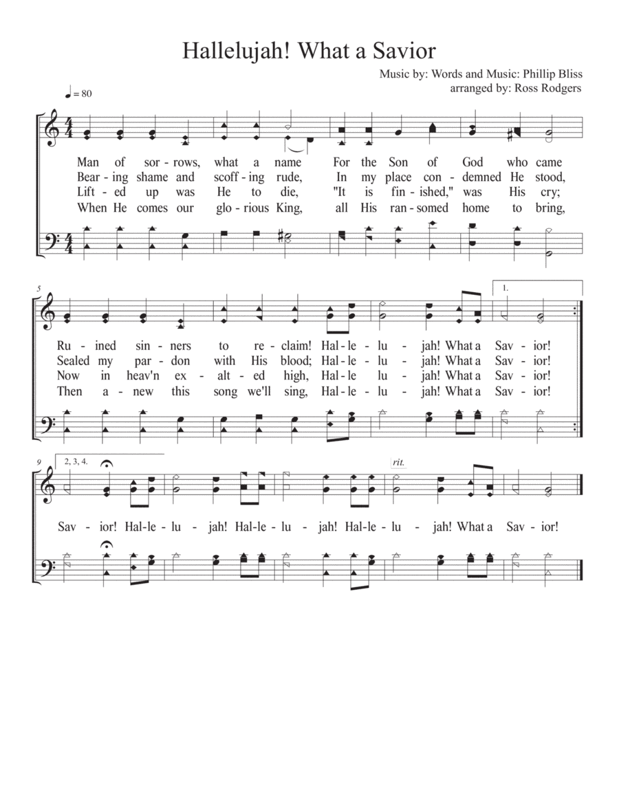 Hallelujah! What a Savior (arr. Ross Rodgers)