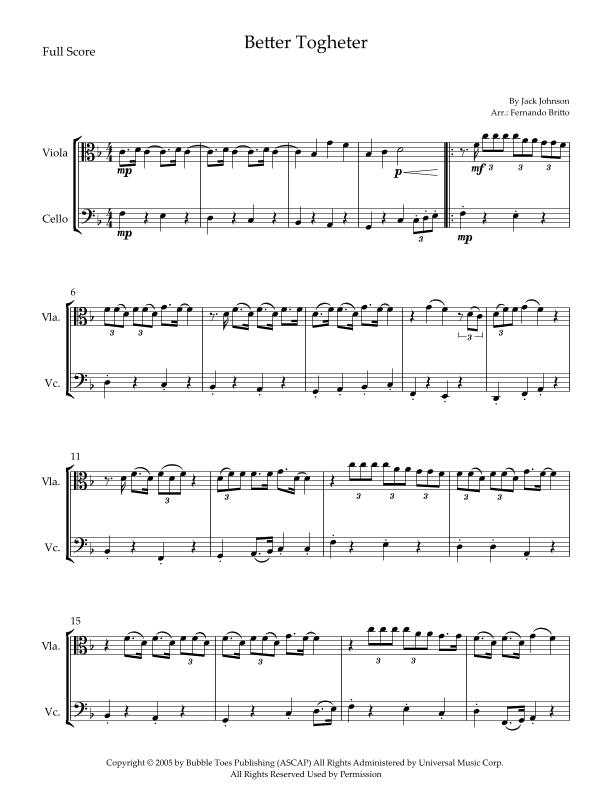 Better Together (arr. Fernando Britto)
