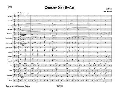 Somebody Stole My Gal - Score (arr. Michael Coury)