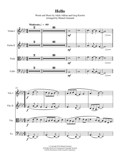 Hello (arr. Manuel Guinand)