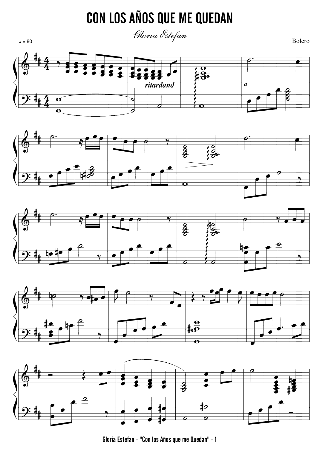 Con Los Anos Que Me Quedan (arr. Unimusic Academy (Academia Unimusica))