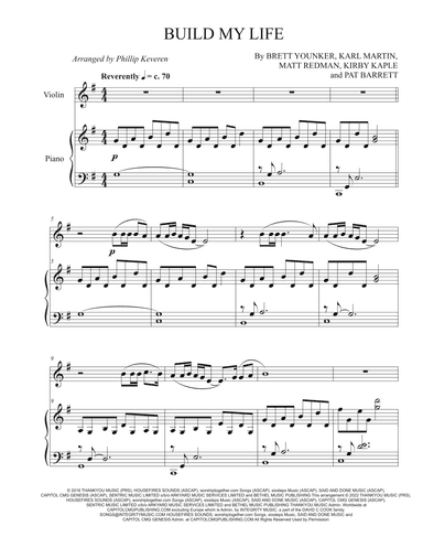 Build My Life (arr. Phillip Keveren)