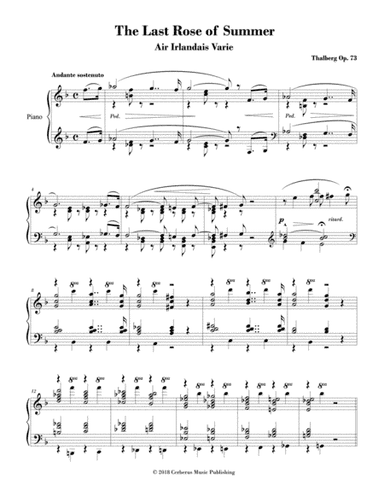 The Last Rose of Summer, Op.73 - Thalberg (arr. Theoria Music)