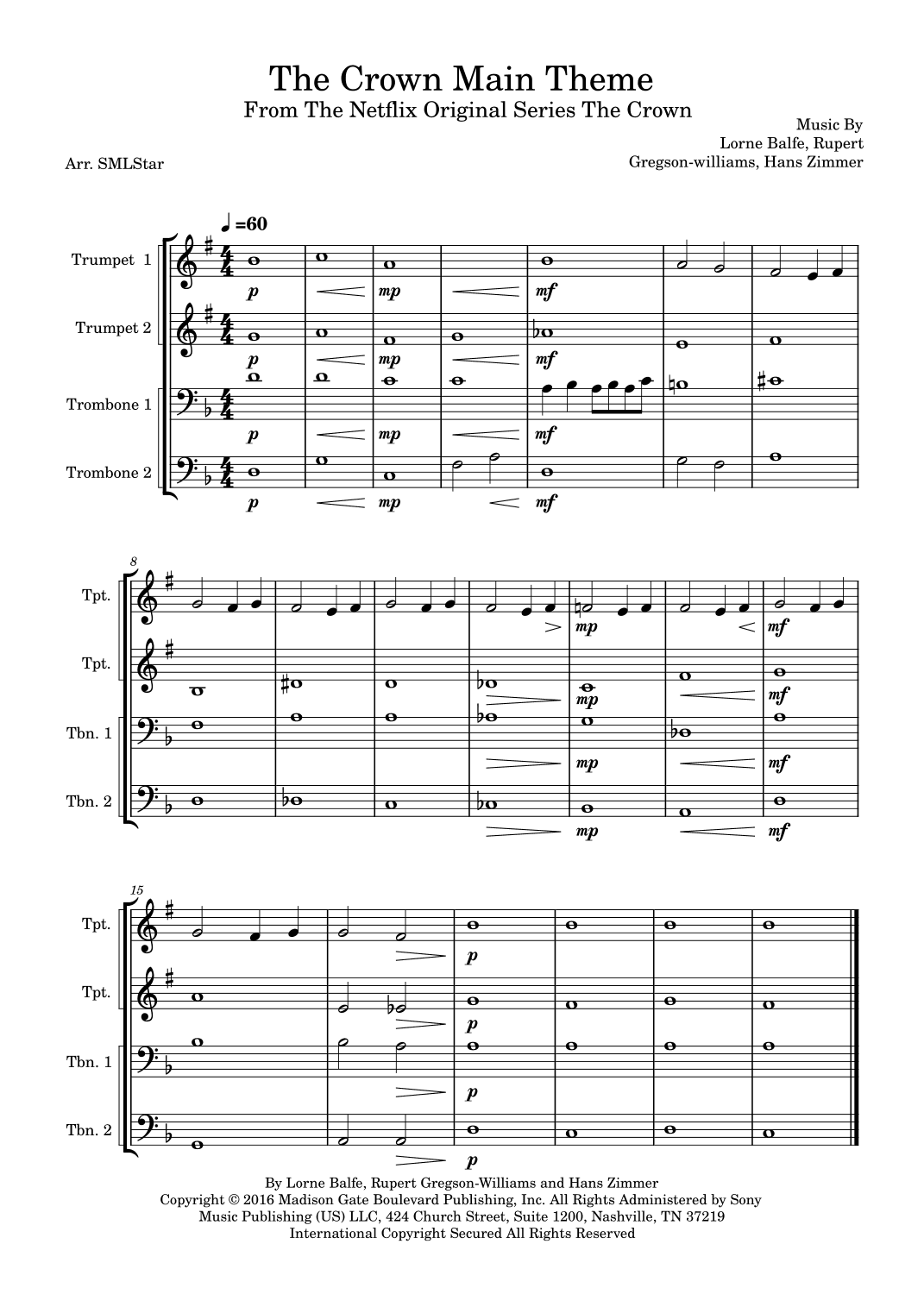 The Crown Main Theme (arr. SMLStar)