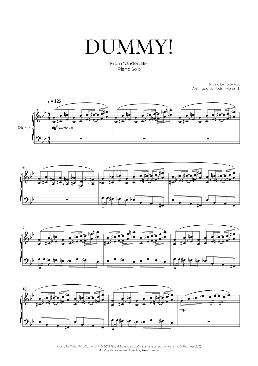 Dummy! (arr. Pedro Merendi)