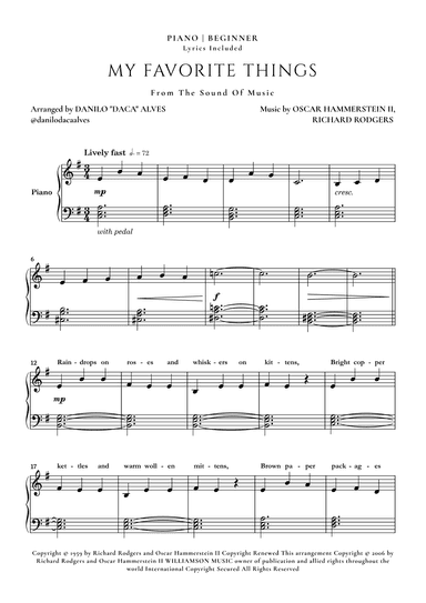 My Favorite Things (arr. Danilo "Daca" Alves)