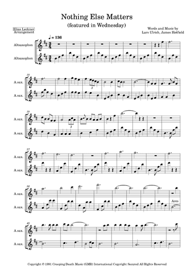 Nothing Else Matters (arr. Elias Leckner)