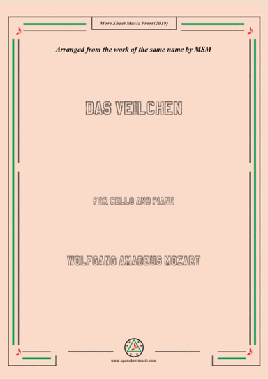 Mozart-Das Veilchen, for Cello and Piano (arr. MSM)