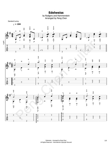 Edelweiss (arr. Peng Chen)