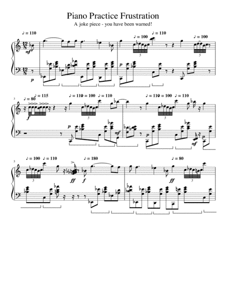 Piano Practice Frustration (arr. Raymond Feng)