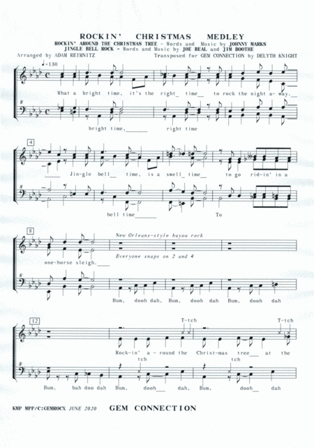 Rockin' Around The Christmas Tree (arr. Adam Reimnitz; Delyth Knight)