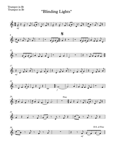 Blinding Lights (arr. SongBird Music)