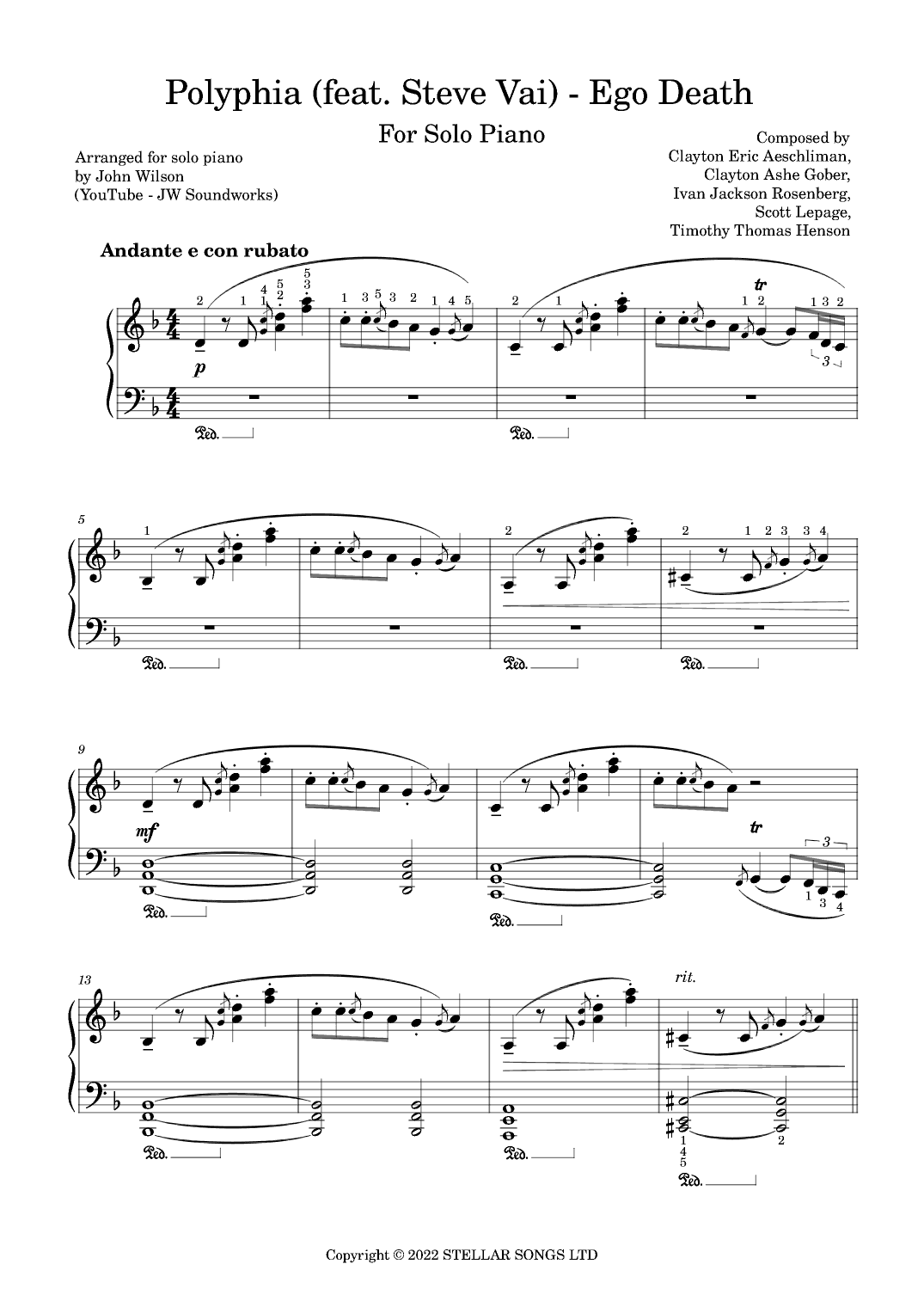 Ego Death (arr. John Wilson (JW Soundworks))