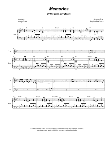 Memories (arr. Stephen DeCesare)