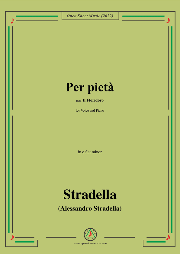 Stradella-Per pietà,from Il Floridoro,in e flat minor (arr. OSM Press)