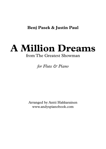 A Million Dreams (arr. Antti Hakkarainen)