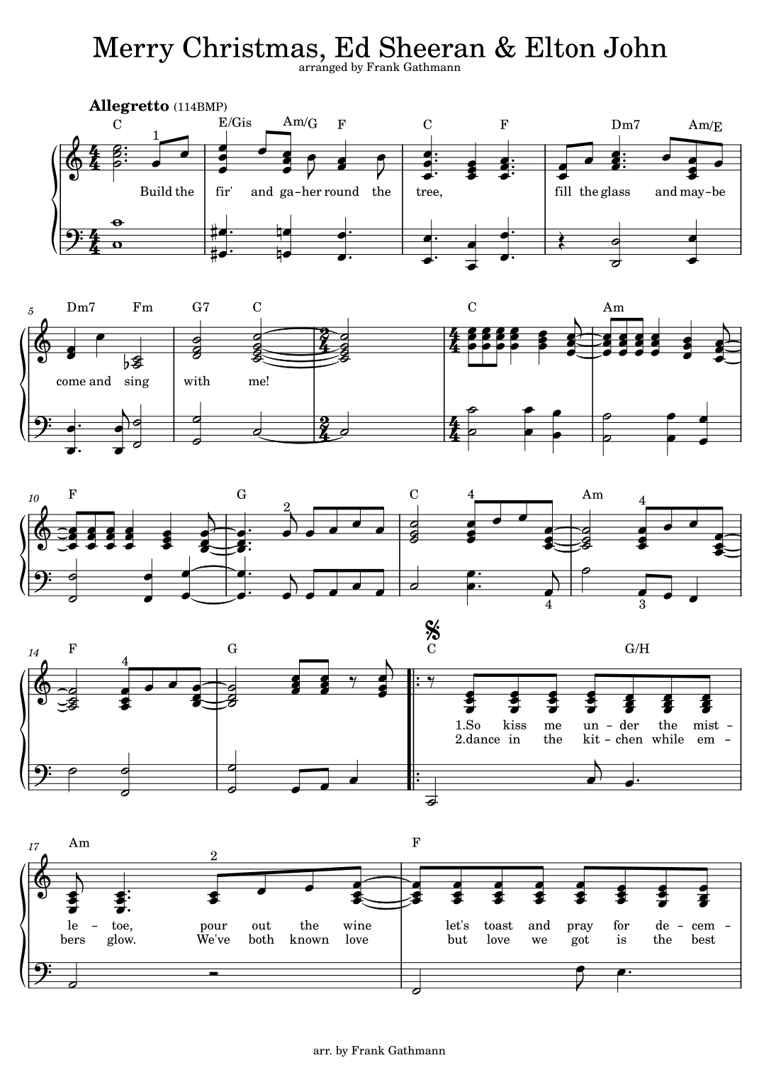 Merry Christmas (arr. Frank Gathmann)