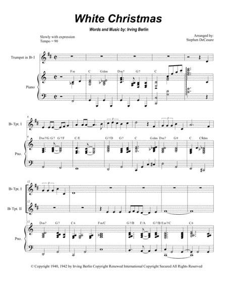 White Christmas (arr. Stephen DeCesare)