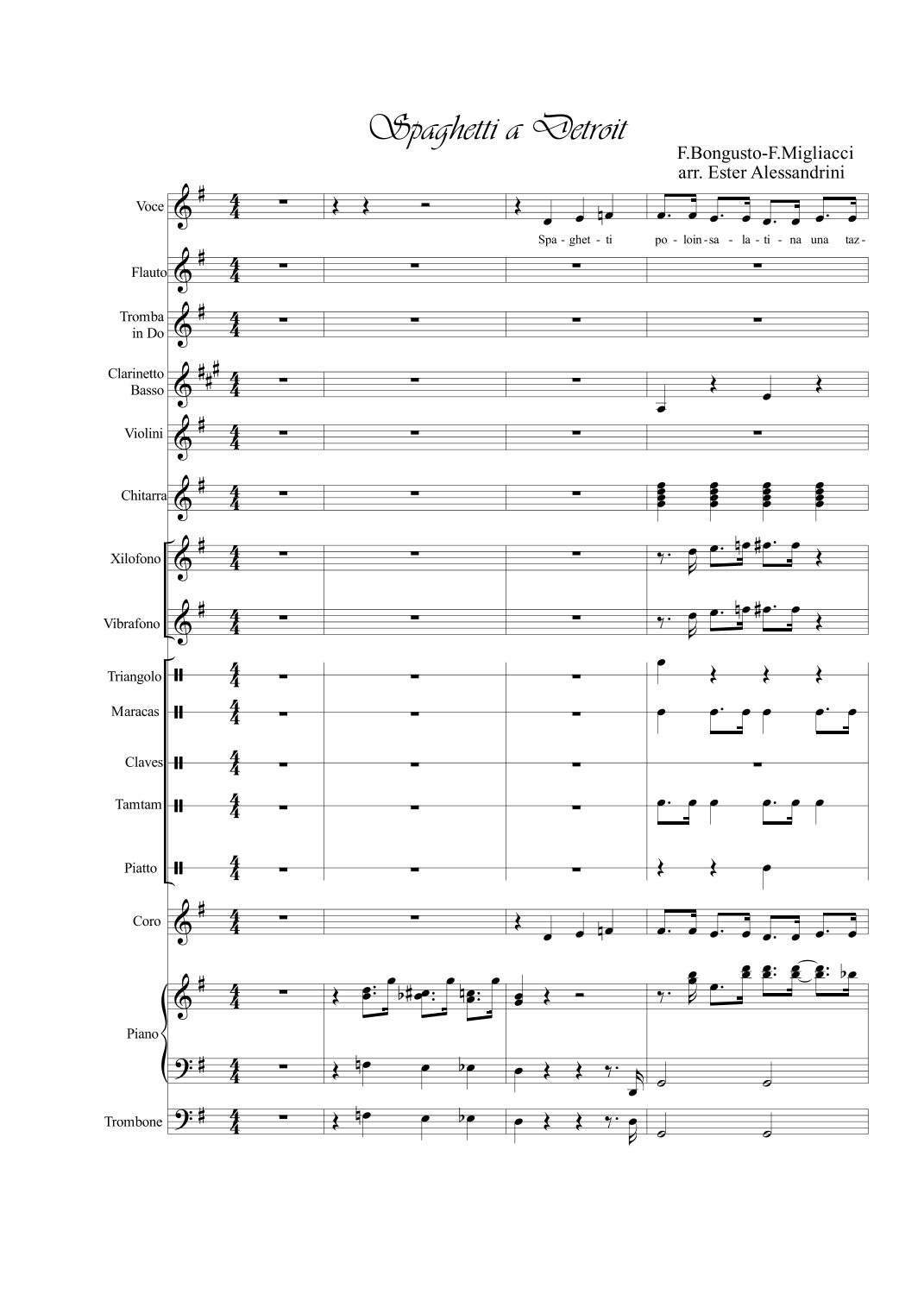 Spaghetti a Detroit (arr. E.Alessandrini)