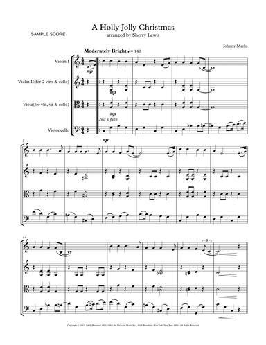 A Holly Jolly Christmas (arr. Sherry Lewis Publishing)