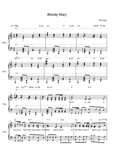 Bloody Mary (arr. Lady Gaga)