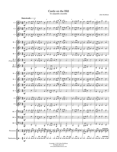 Castle on the Hill - for adaptable quintet