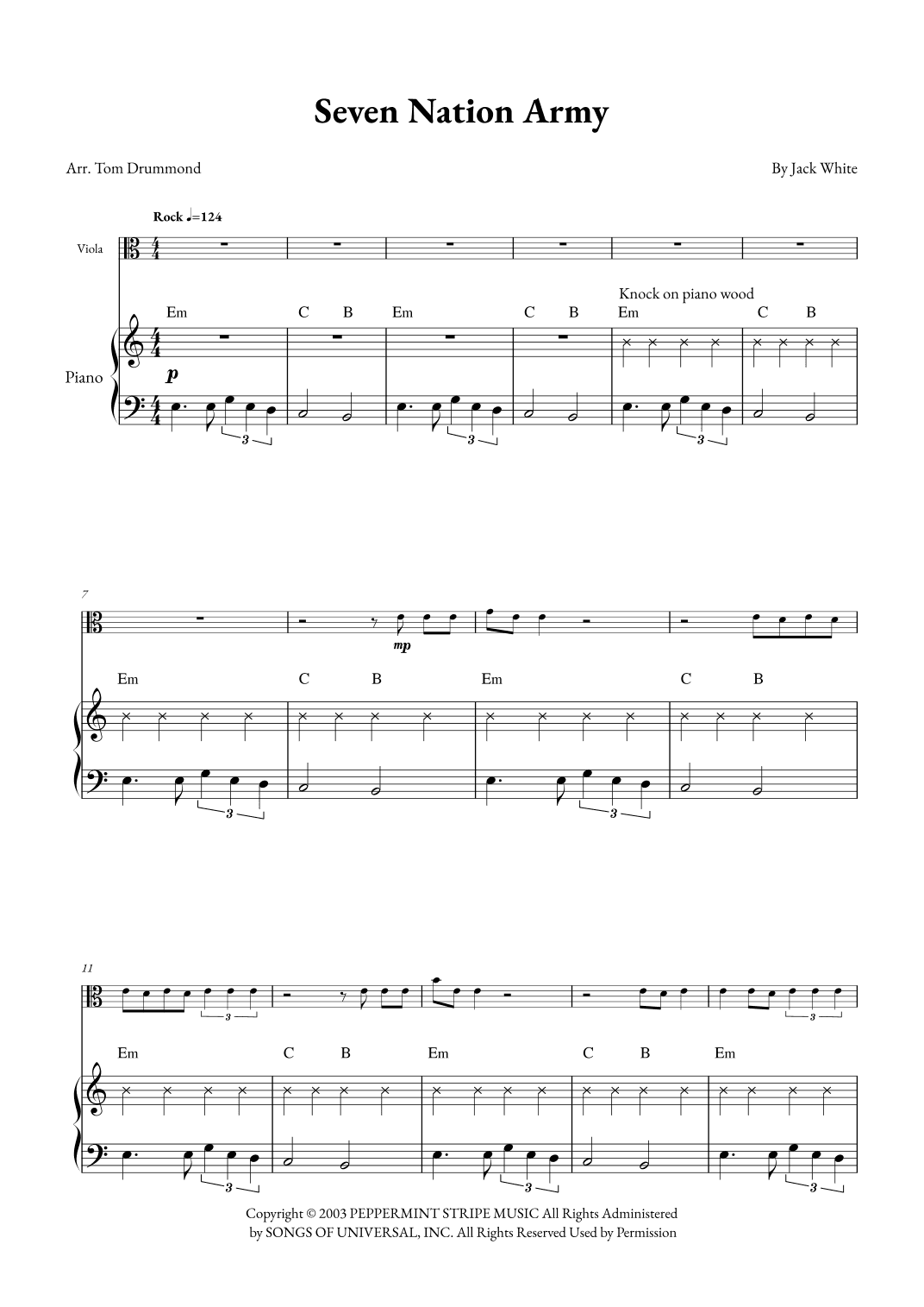 Seven Nation Army (arr. Tom Drummond)