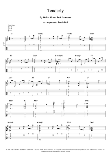 Tenderly (arr. Jamie Bell)