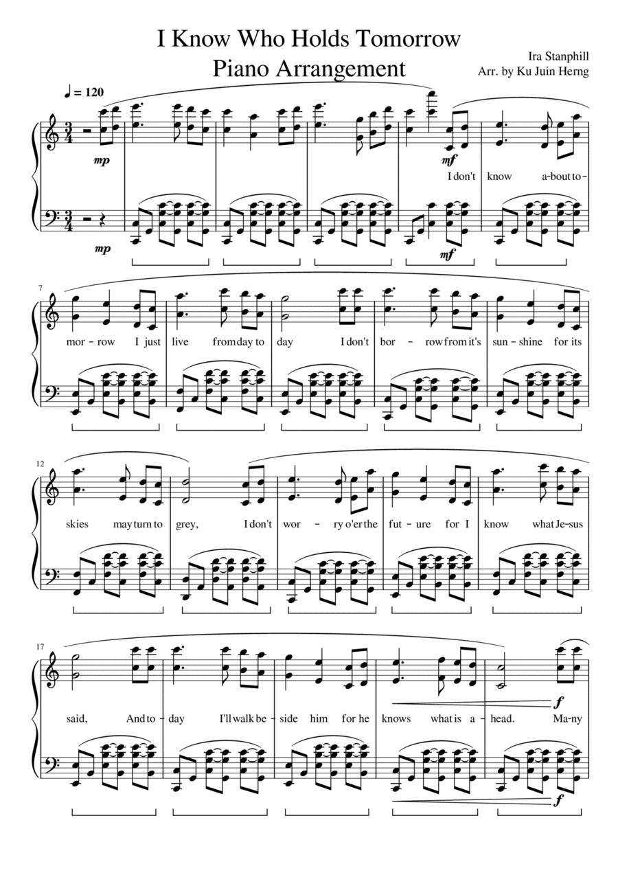 I Know Who Holds Tomorrow (arr. Ku Juin Herng)