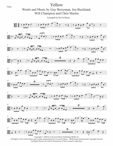 Yellow (arr. Kevin Busse)