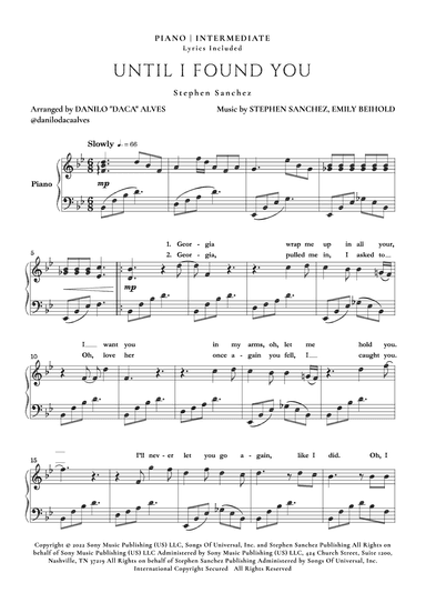 Until I Found You (arr. Danilo "Daca" Alves)