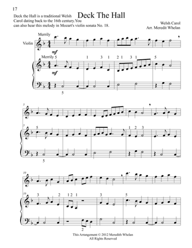 Christmas Duets for Violin & Piano:  11 Traditional Carols (arr. Meredith Whelan)