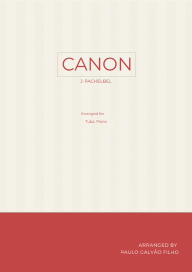 CANON IN D - TUBA & PIANO (arr. Paulo Galvao Filho)
