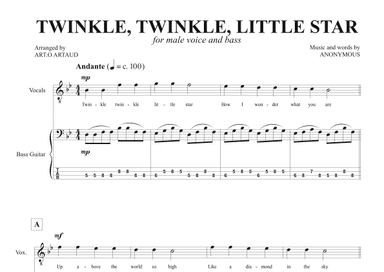Twinkle Twinkle Little Star (arr. Art.o Artaud)