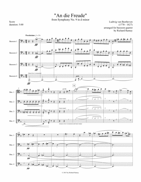 Ode to Joy ("An die Freude") (arr. Richard Ramey)