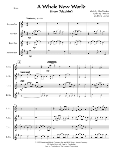 A Whole New World (from 'Aladdin') (arr. David Lovrien)