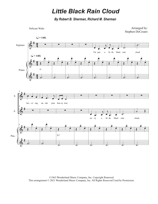 Little Black Rain Cloud (arr. Stephen DeCesare)