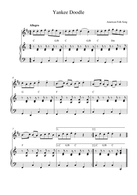 Yankee Doodle (arr. Kaiserin Rebecca)