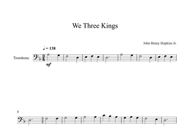 We Three Kings - John Henry Hopkins Jr. (Trombone) (arr. Digital Book Music)