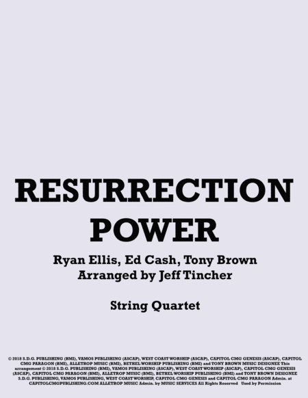 Resurrection Power (arr. Jeff Tincher)