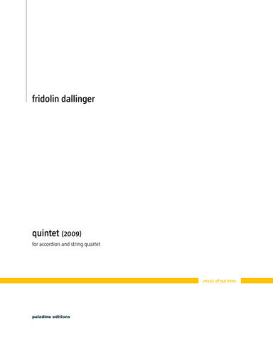 Quintet (2009) for Accordion and String Quartet - Score Only