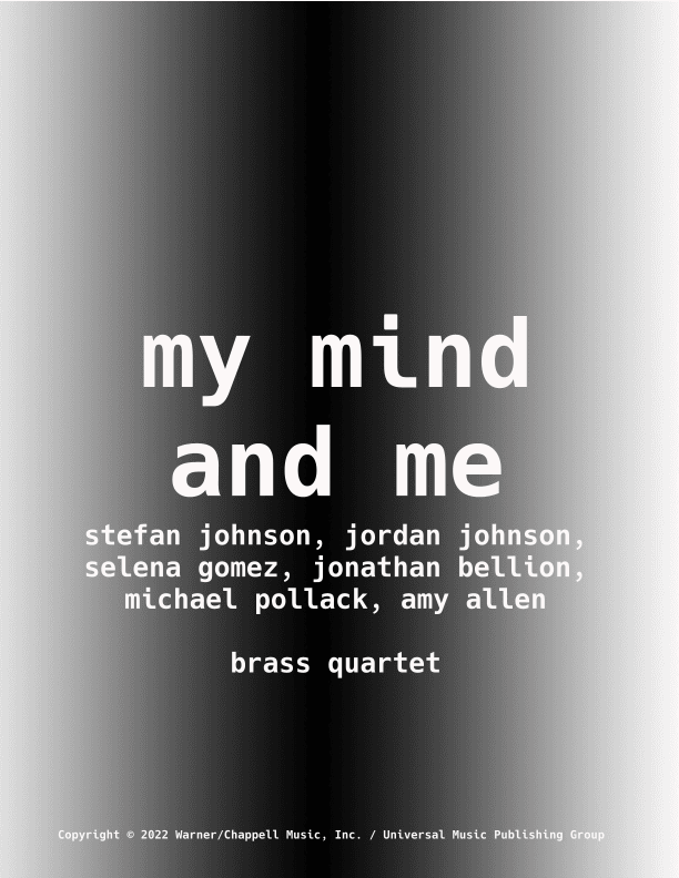 My Mind & Me (arr. Jeff Tincher)