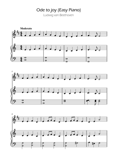 Ode To Joy - Easy Clarinet w/ piano accompaniment (arr. Ygor Nunes)