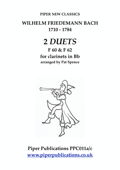 W. F. BACH: 2 DUETS FOR CLARINETS (arr. Pat Spence)