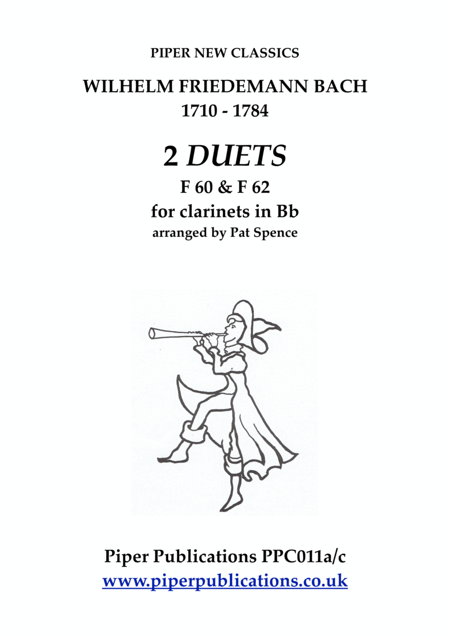 W. F. BACH: 2 DUETS FOR CLARINETS (arr. Pat Spence)